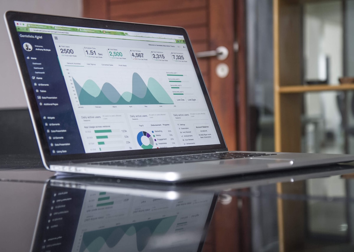 Large colorful display used to present analytics and reporting.